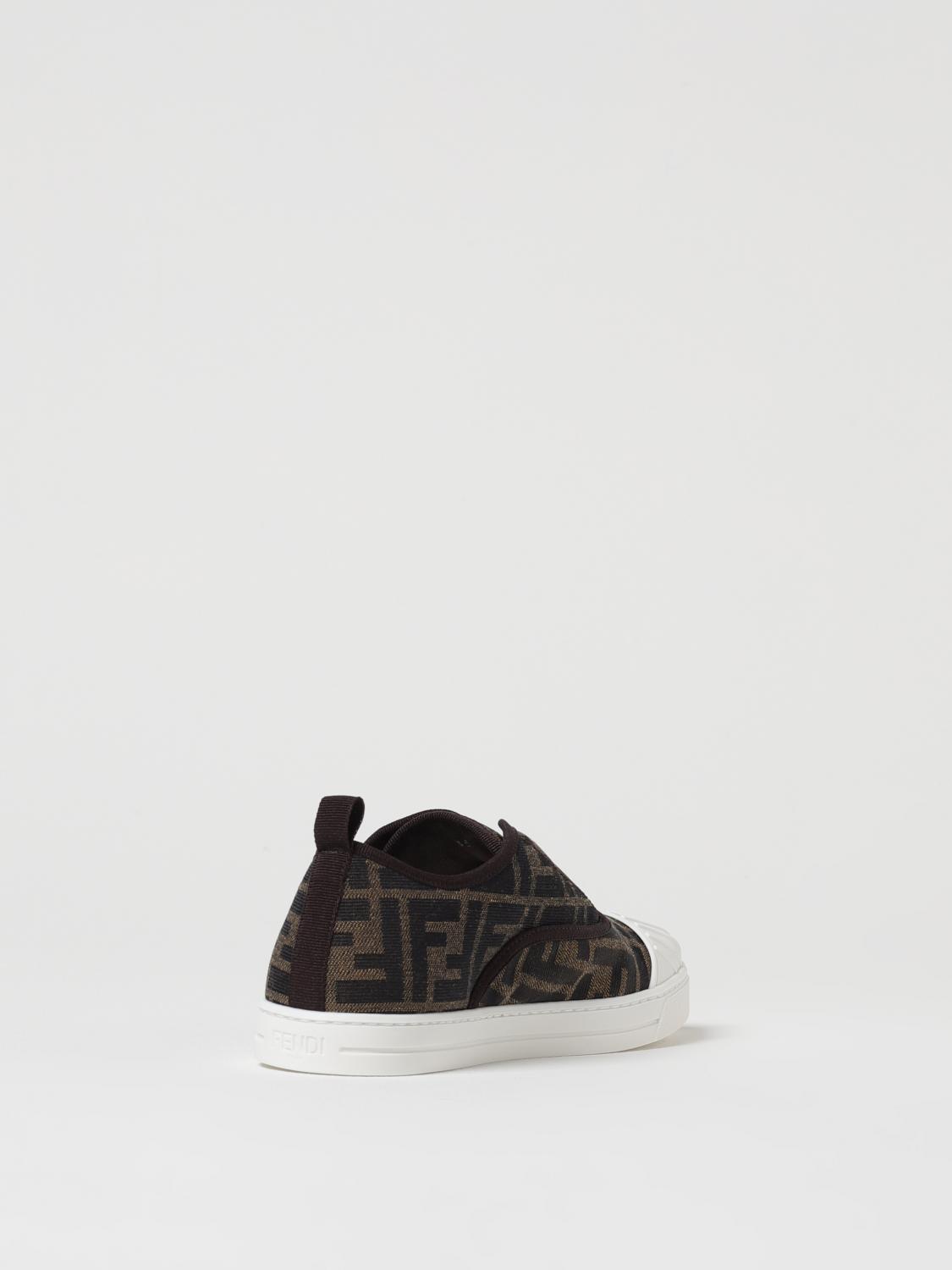 FENDI SNEAKERS: Sneakers kids Fendi, Tobacco - Img 3