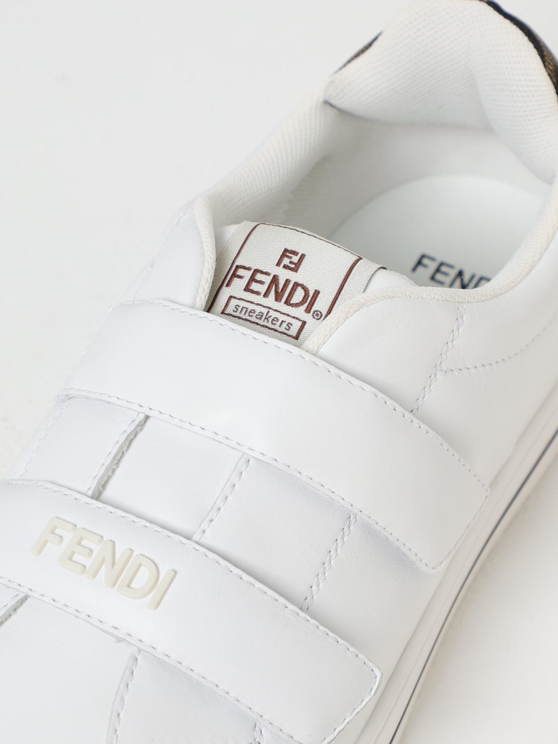 FENDI 아 스니커즈: 아 스니커즈 남아 Fendi, 화이트 - Img 4