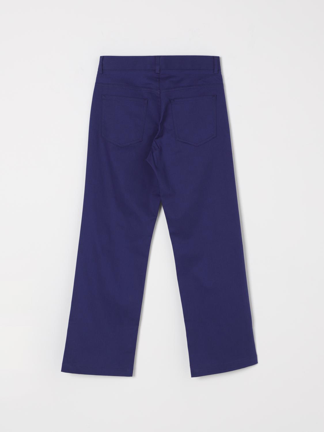 FENDI PANTALONE: Pantalone in cotone Fendi con monogramma FF, Blue - Img 2