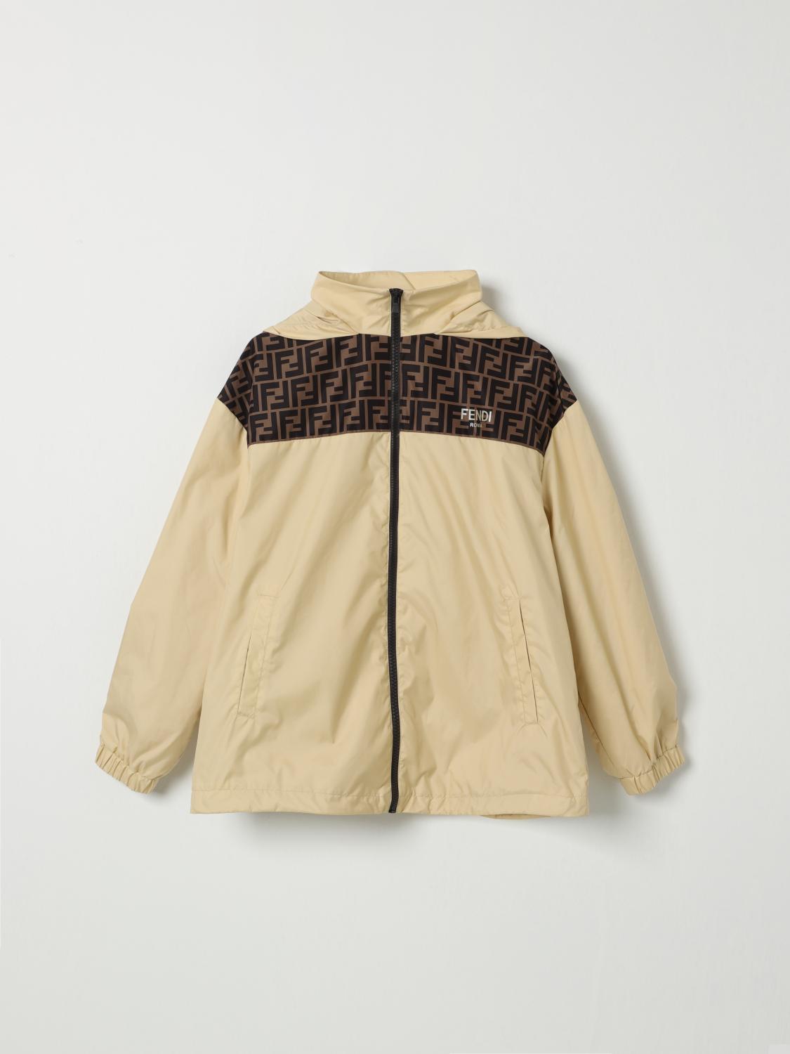 FENDI JACKET: Jacket kids Fendi, Beige - Img 1