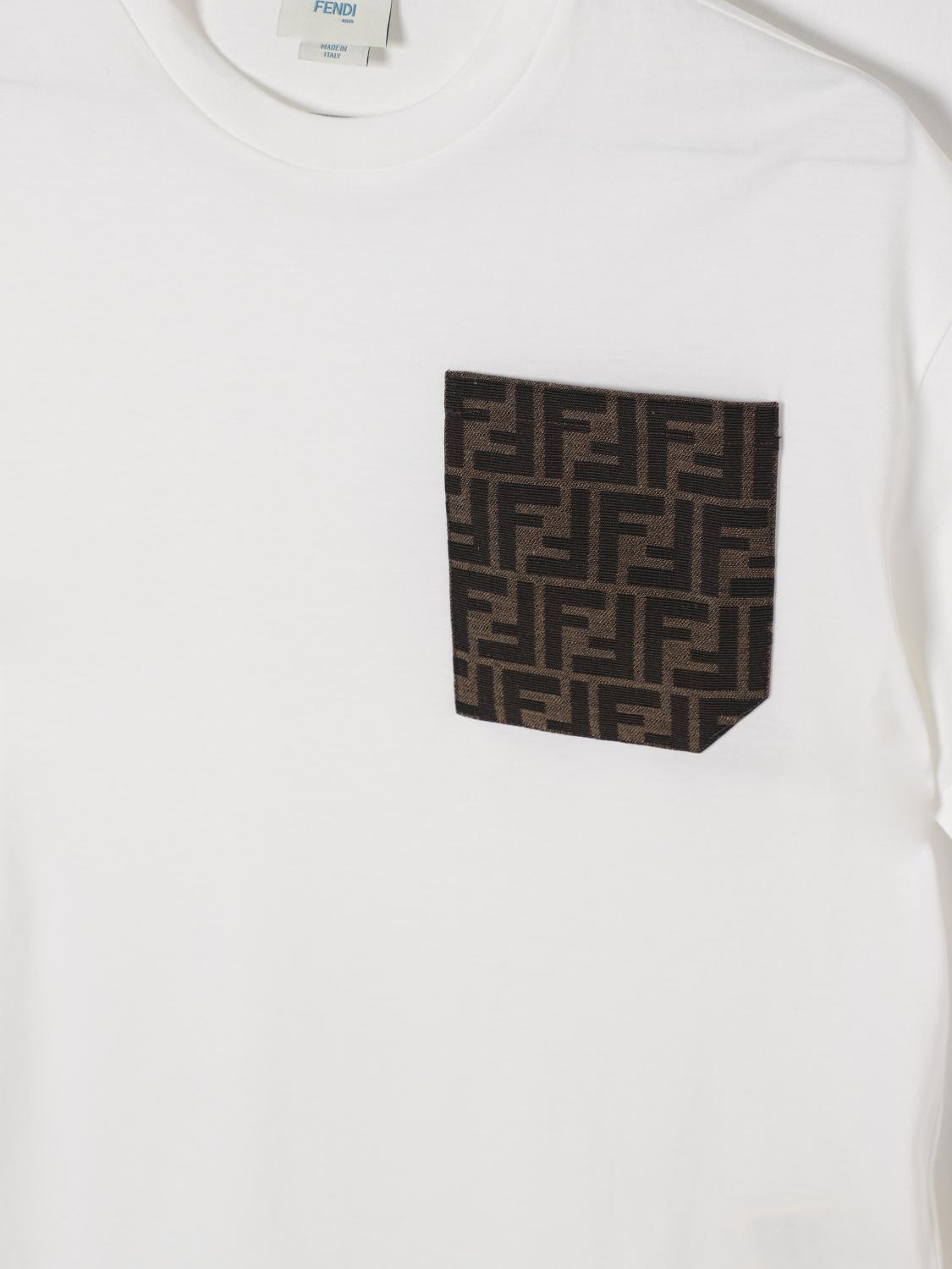 FENDI T-SHIRT: T-shirt kids Fendi, White - Img 3