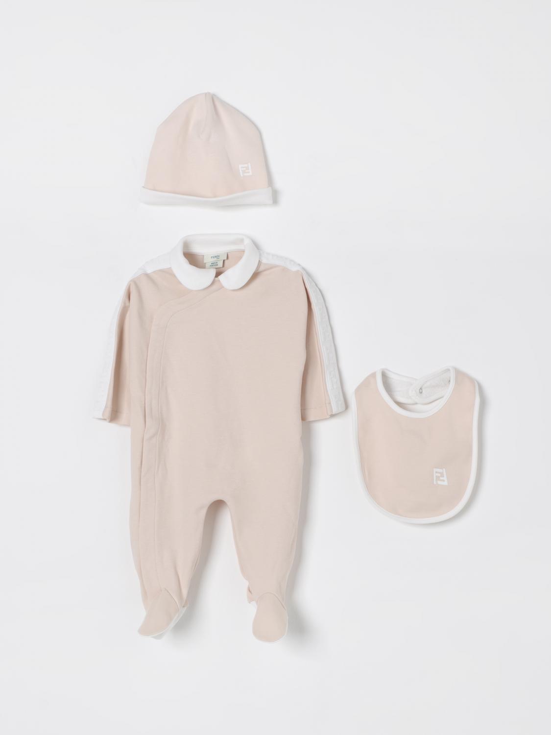 FENDI BABY-OVERALL: Baby-overall kinder Fendi, Beige - Img 1