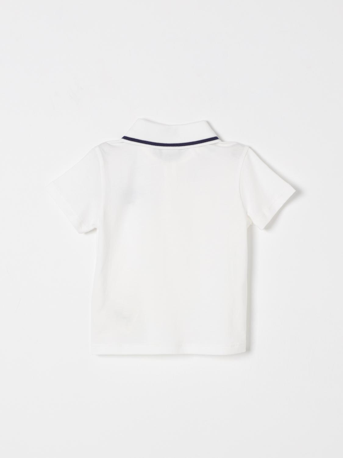 FENDI T-SHIRT: Polo in cotone con logo Fendi, Bianco - Img 2