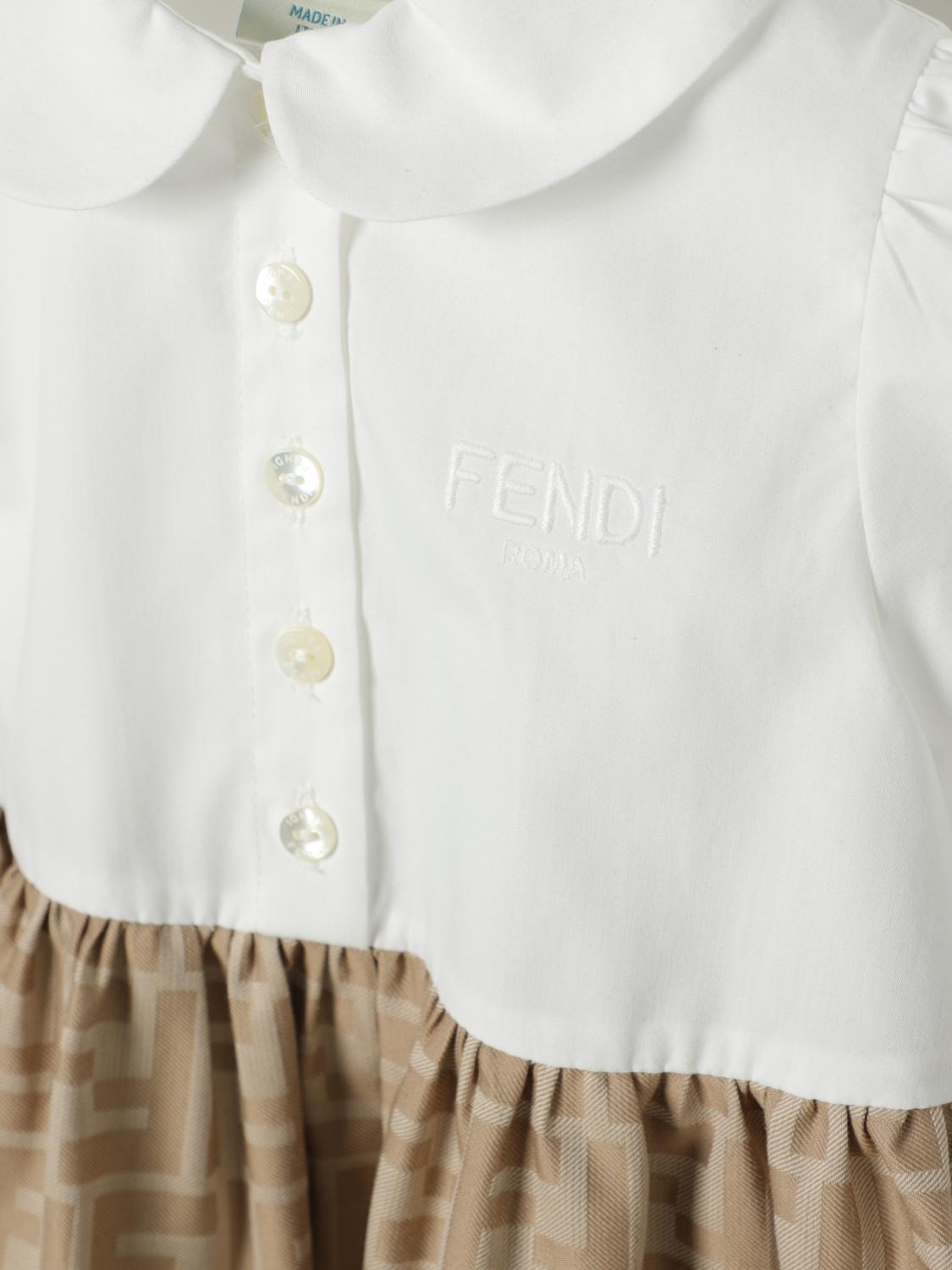 FENDI ROMPER: Romper kids Fendi, Beige - Img 3