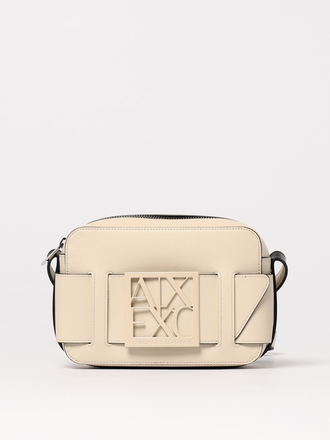 ARMANI EXCHANGE BORSA MINI: Borsa Armani Exchange in pelle sintetica , Panna - Img 1