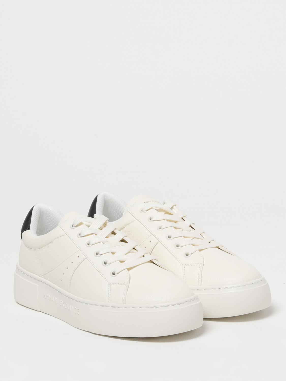 ARMANI EXCHANGE SNEAKERS: Sneakers Armani Exchange in pelle sintetica , Panna - Img 2