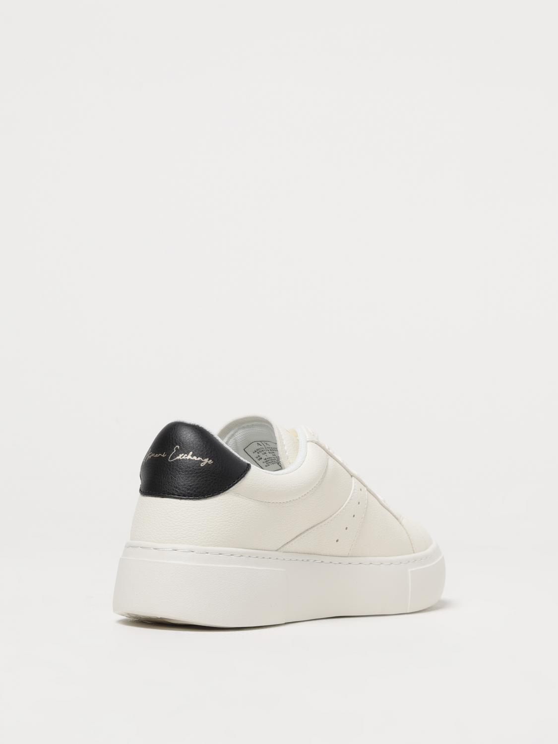 ARMANI EXCHANGE SNEAKERS: Sneakers Armani Exchange in pelle sintetica , Panna - Img 3