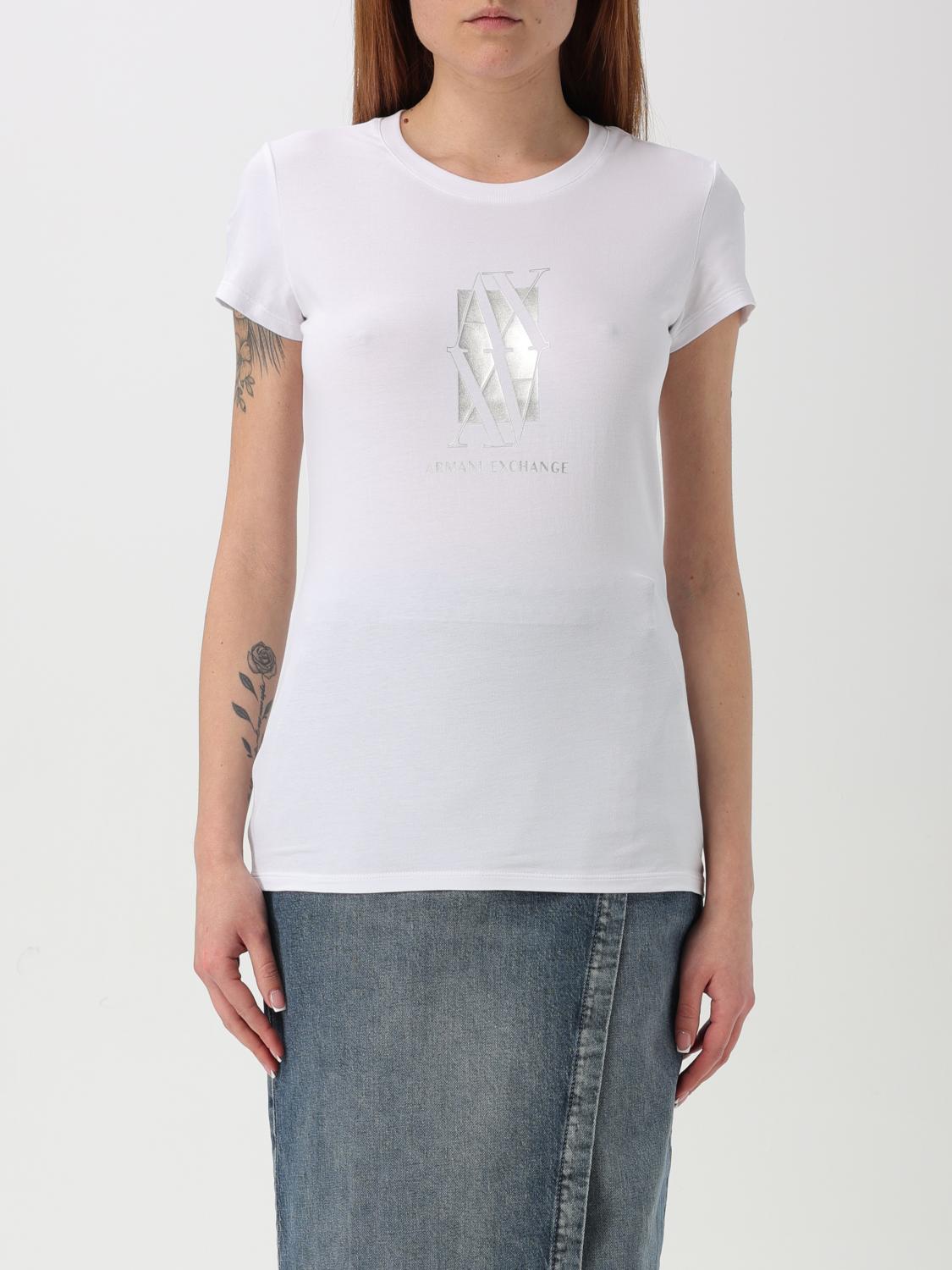 ARMANI EXCHANGE T-SHIRT: T-shirt woman Armani Exchange, White - Img 1