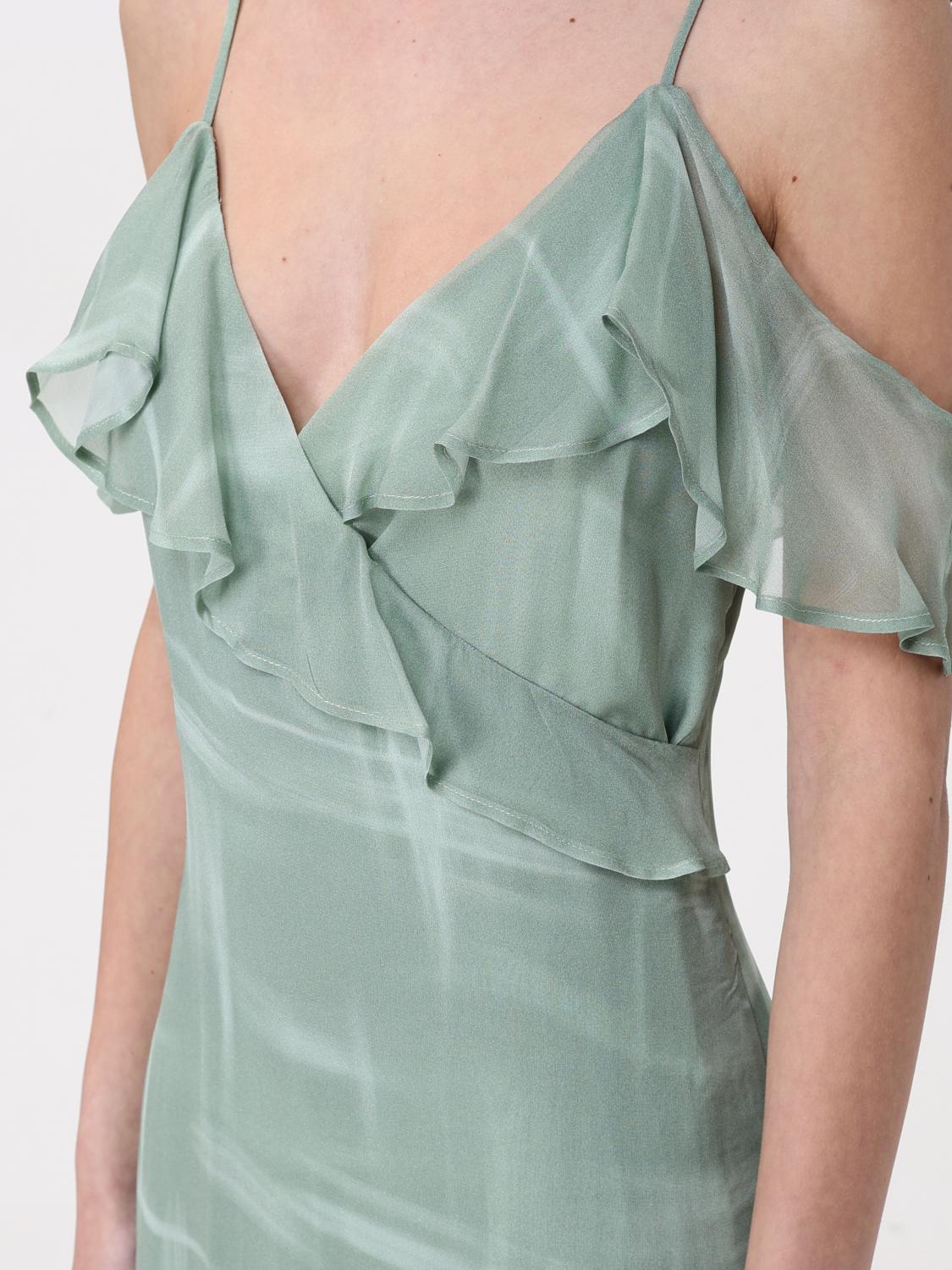 armani exchange green dress $130 NWT Armani Exchange 100% Silk Dress Women's 10 One Shoulder Green Flowy
