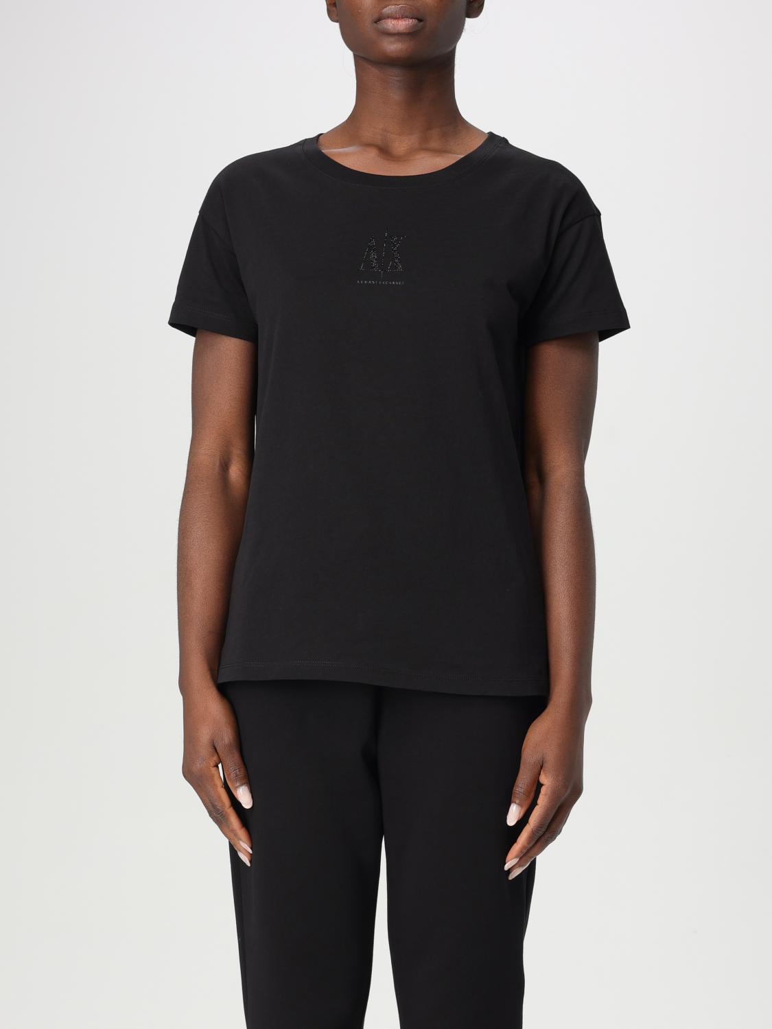 ARMANI EXCHANGE T-SHIRT: T-shirt woman Armani Exchange, Black - Img 1