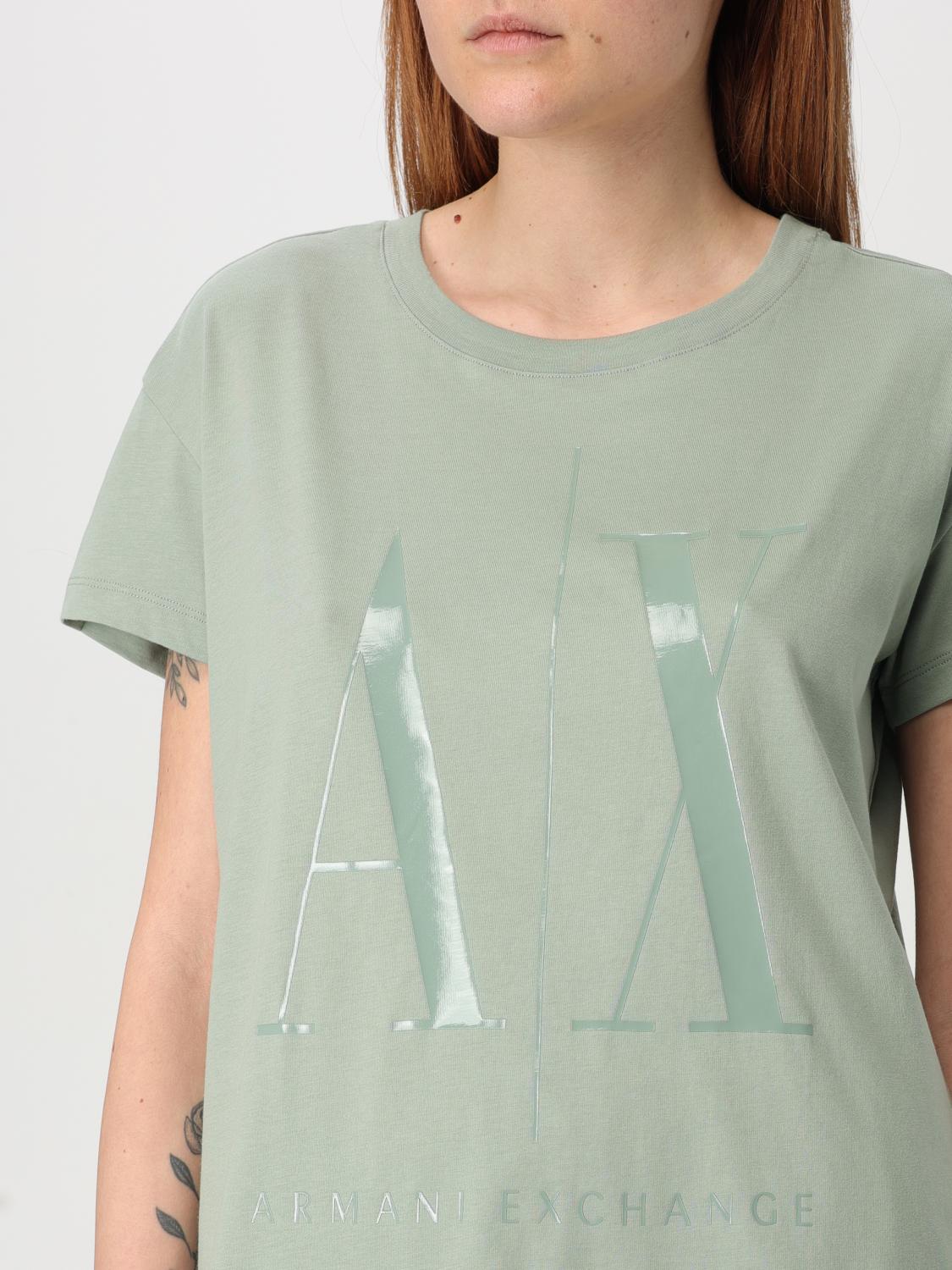 ARMANI EXCHANGE T-SHIRT: T-shirt Armani Exchange in cotone con logo , Verde - Img 4