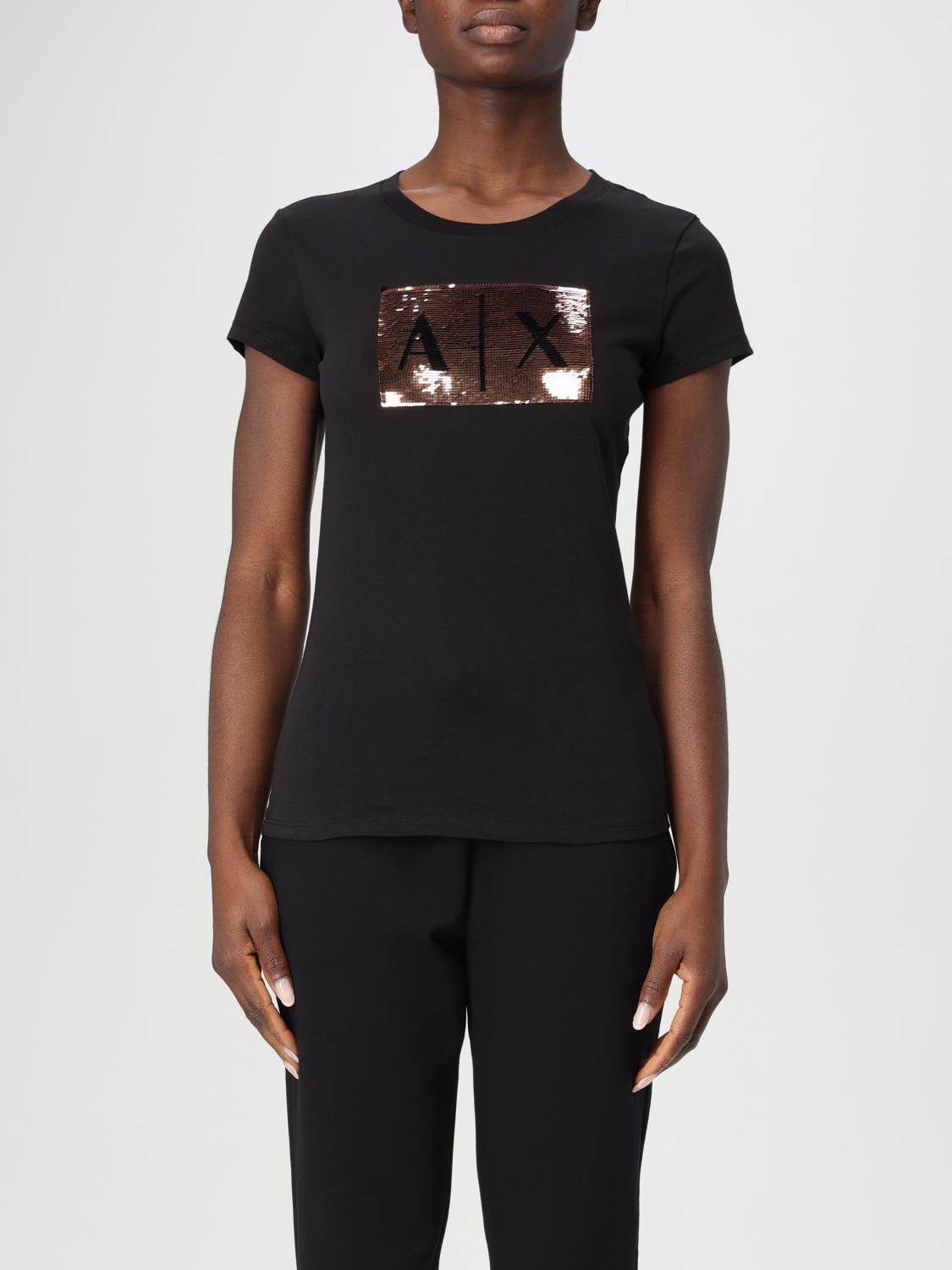 ARMANI EXCHANGE T-SHIRT: T-shirt woman Armani Exchange, Black - Img 1