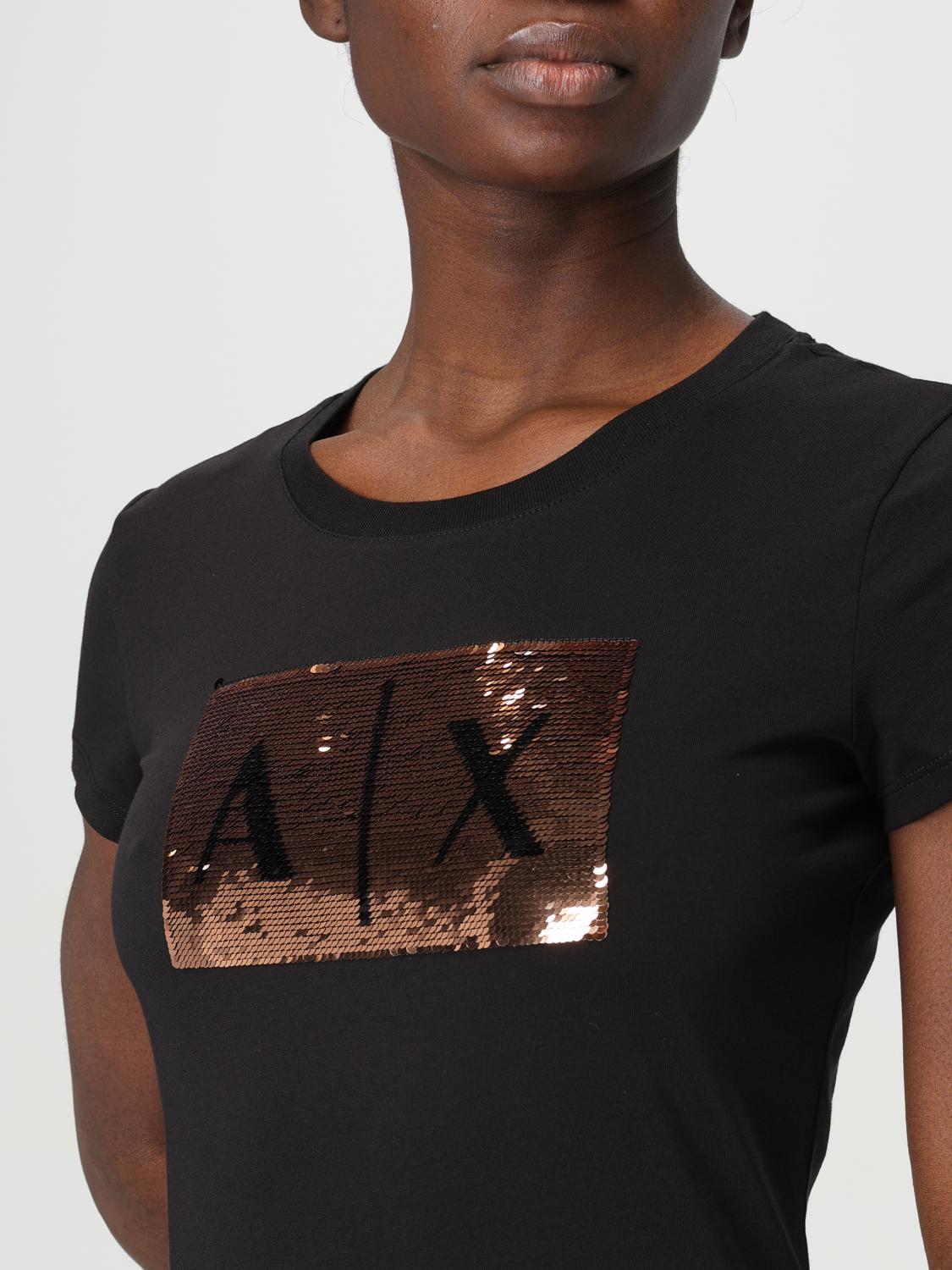 ARMANI EXCHANGE T-SHIRT: T-shirt woman Armani Exchange, Black - Img 3