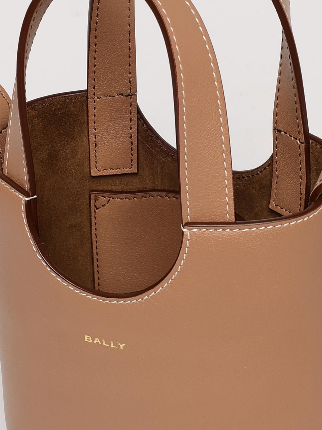 BALLY BORSA MINI: Borsa Bally in pelle , Miele - Img 5