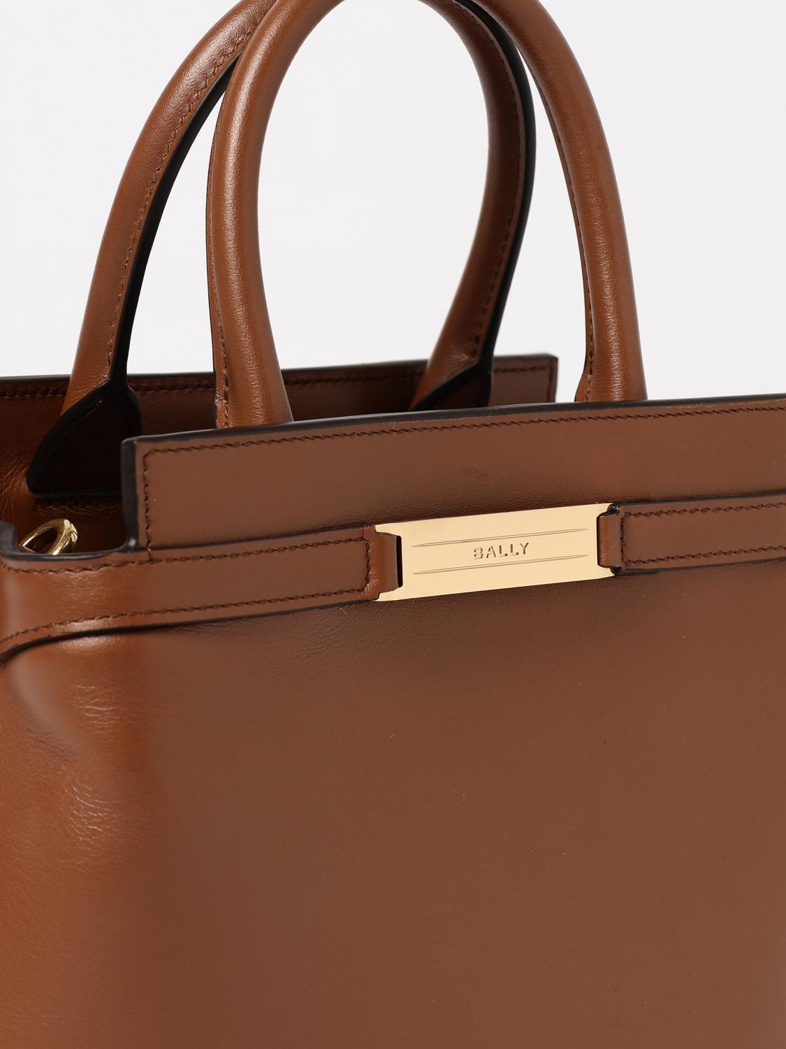BALLY BORSA MINI: Borsa Deco Small Bally in pelle , Marrone - Img 4