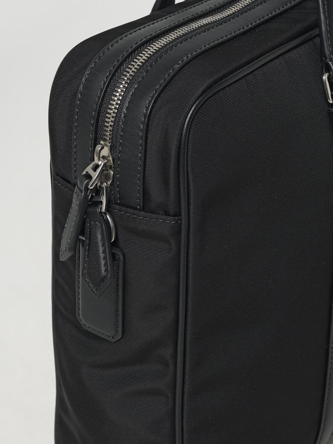 BALLY BORSA: Borsa da lavoro Bally in nylon riciclato e pelle , Nero - Img 3