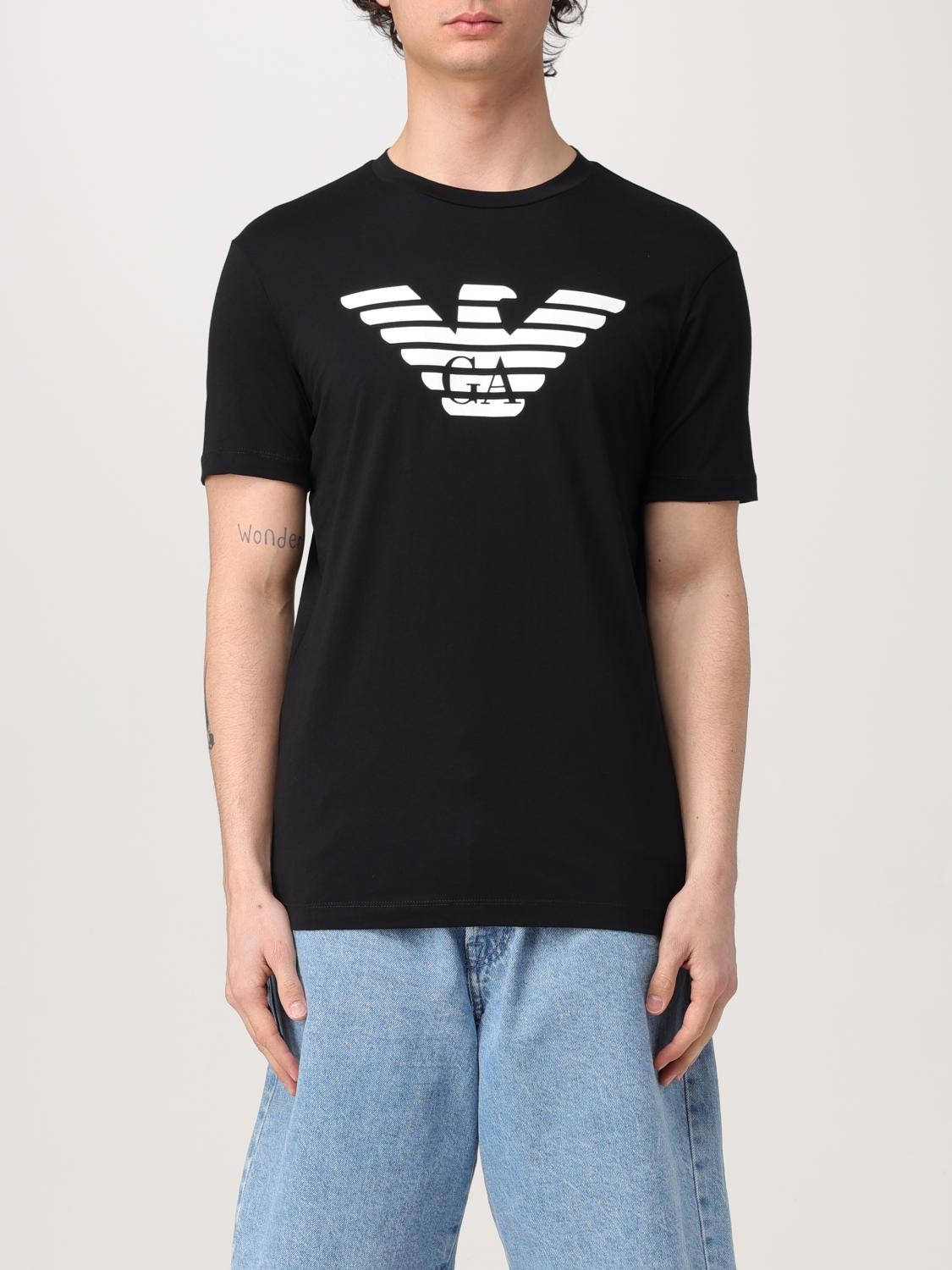 EMPORIO ARMANI T-SHIRT: T-shirt Emporio Armani in cotone con monogram , Nero - Img 1