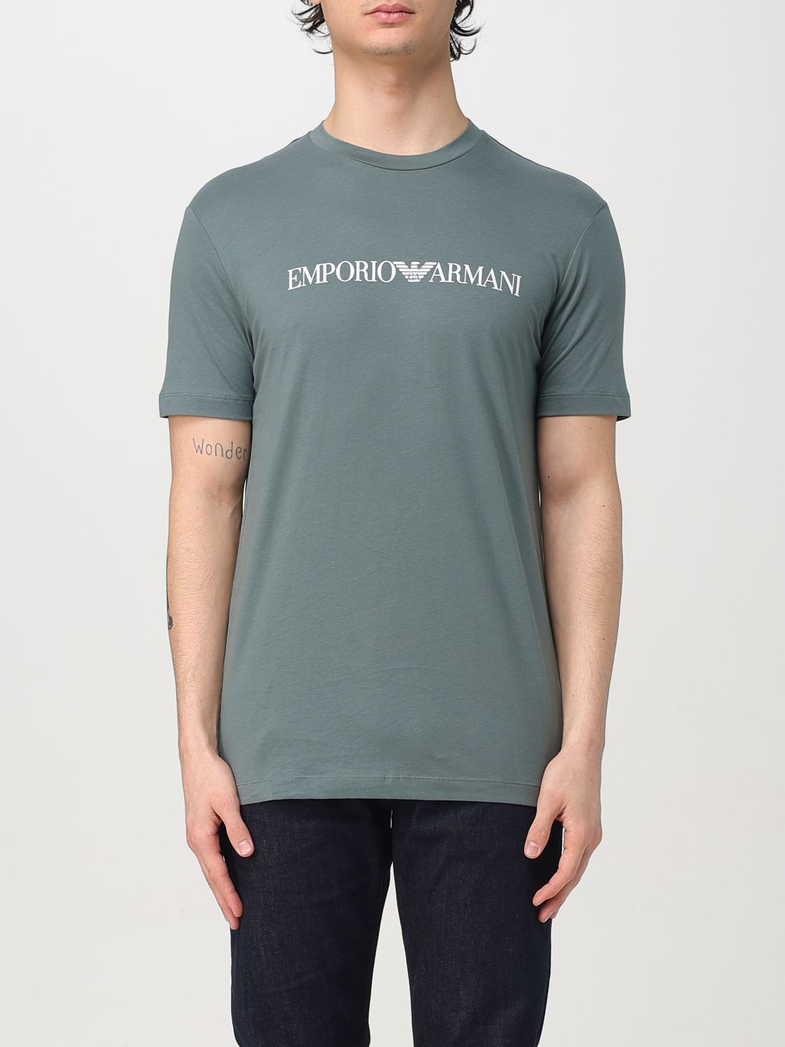 EMPORIO ARMANI Tシャツ: Tシャツ メンズ Emporio Armani, グリーン - Img 1