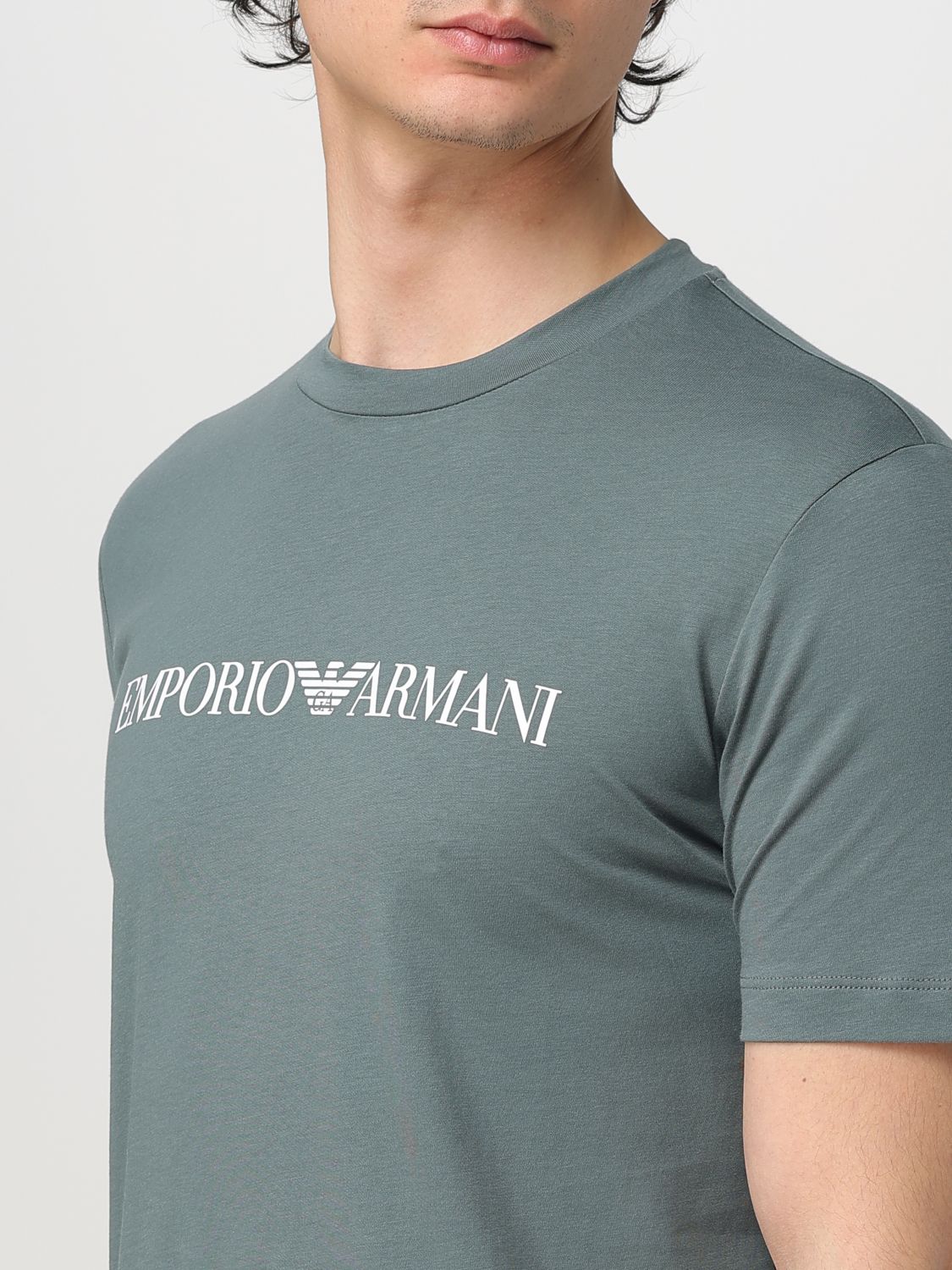 EMPORIO ARMANI Tシャツ: Tシャツ メンズ Emporio Armani, グリーン - Img 3