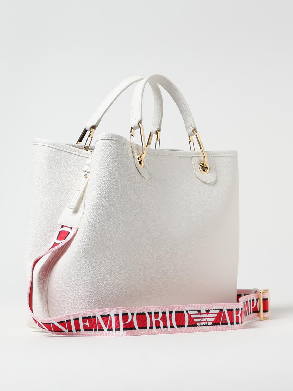 EMPORIO ARMANI TOTE BAGS: Shoulder bag woman Emporio Armani, White - Img 2