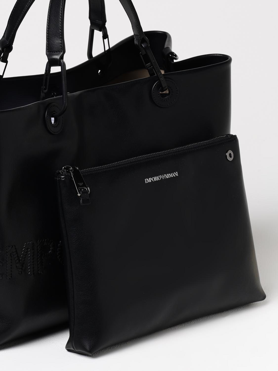 EMPORIO ARMANI SAC CABAS: Sac porté épaule femme Emporio Armani, Noir - Img 3