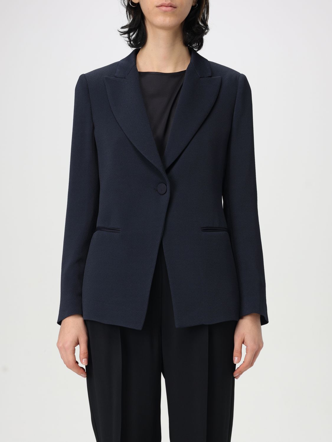 EMPORIO ARMANI BLAZER: Blazer woman Emporio Armani, Blue - Img 1