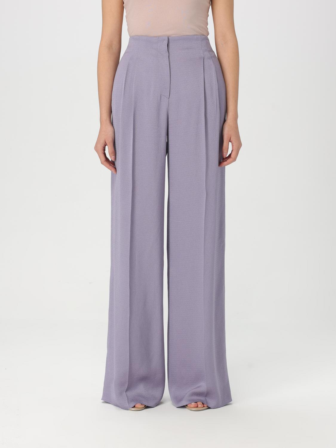 EMPORIO ARMANI PANTS: Pants woman Emporio Armani, Lilac - Img 1