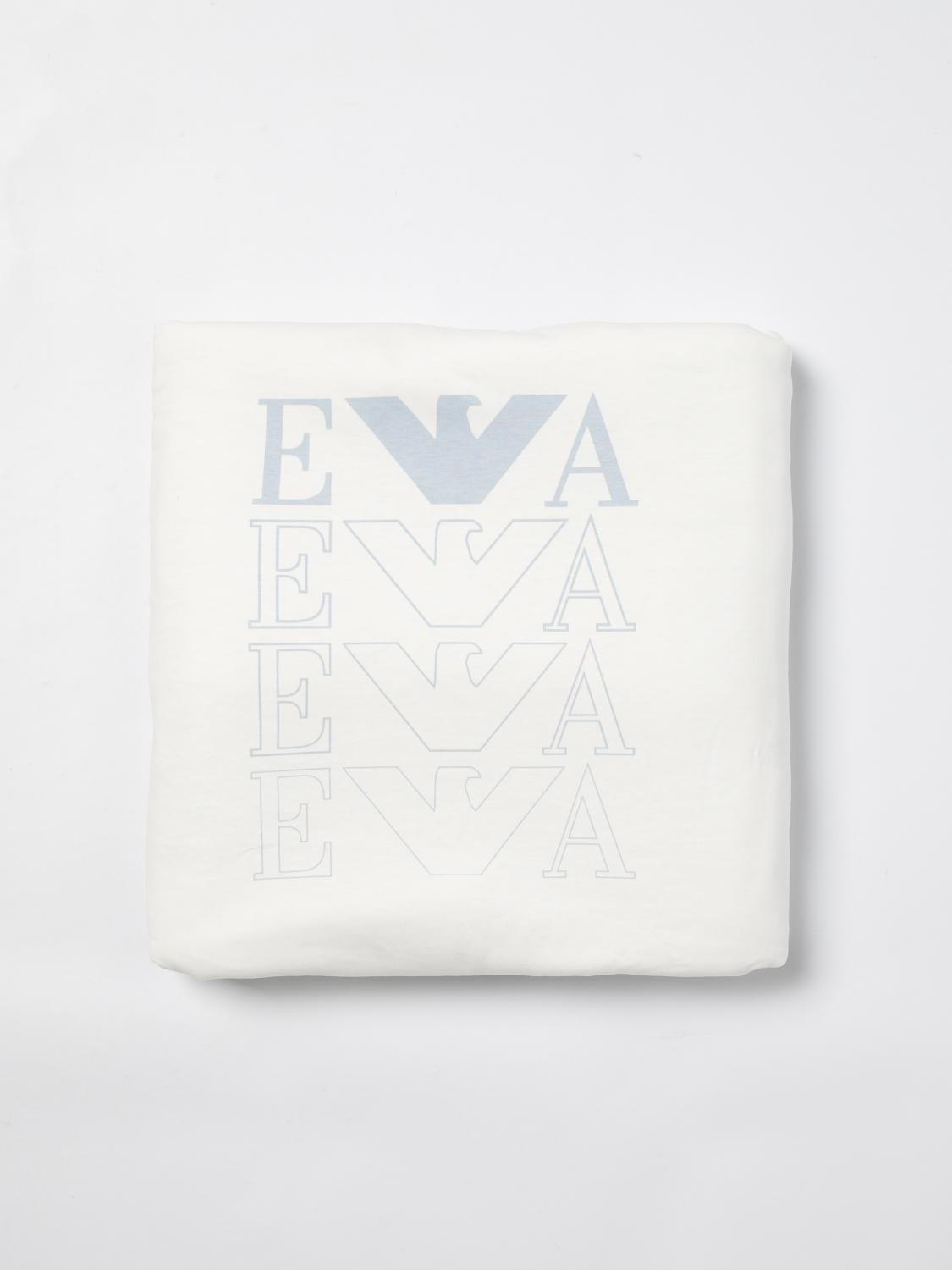 EMPORIO ARMANI BEDCOVERS AND BLANKETS: Bedcovers and blankets lifestyle Emporio Armani, Gnawed Blue - Img 1