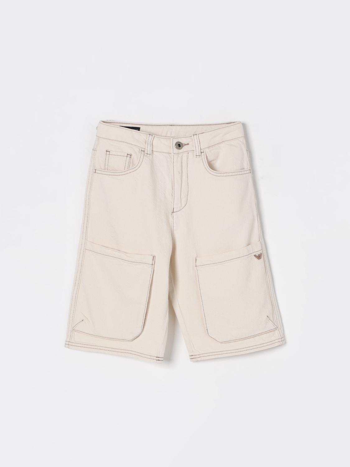 EMPORIO ARMANI SHORTS: Shorts kids Emporio Armani, Yellow Cream - Img 1