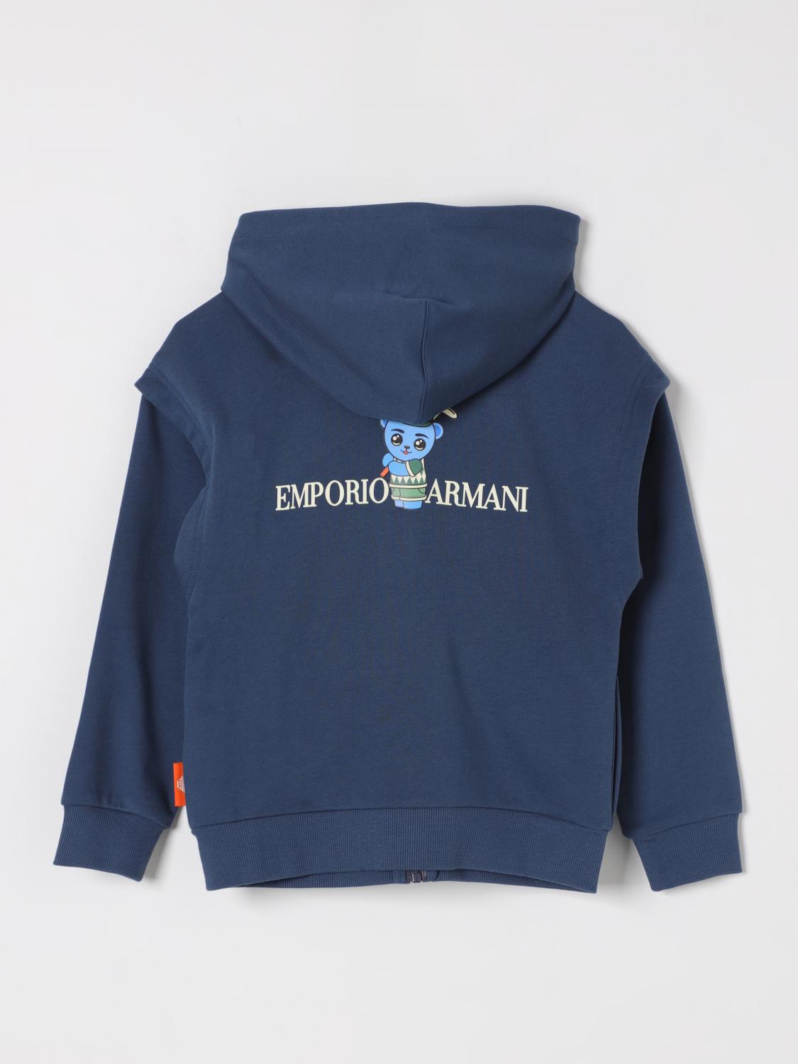 EMPORIO ARMANI SWEATER: Jacket kids Emporio Armani, Blue - Img 2