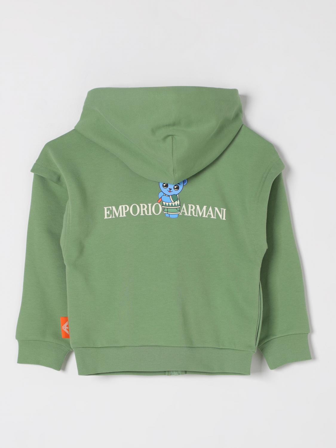 EMPORIO ARMANI SWEATER: Jacket kids Emporio Armani, Green - Img 2