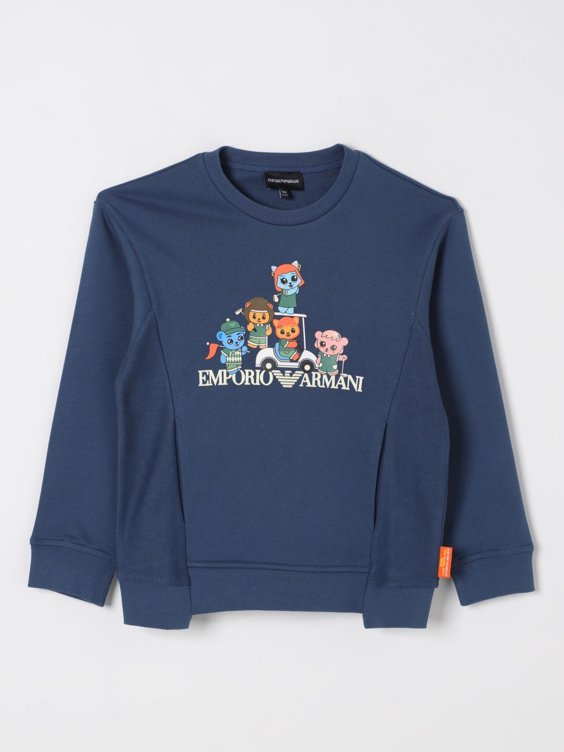 EMPORIO ARMANI SWEATER: Sweater kids Emporio Armani, Blue - Img 1