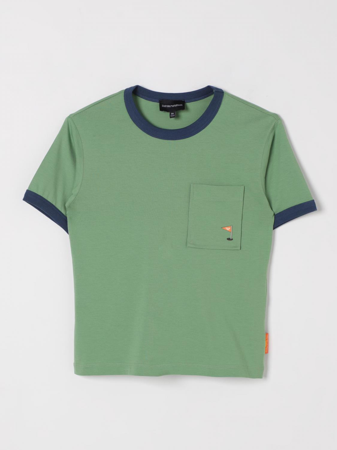 EMPORIO ARMANI T-SHIRT: T-shirt kids Emporio Armani, Green - Img 1