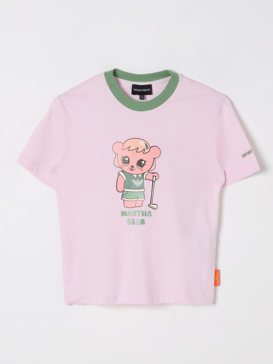 EMPORIO ARMANI T-SHIRT: T-shirt kids Emporio Armani, Pink - Img 1