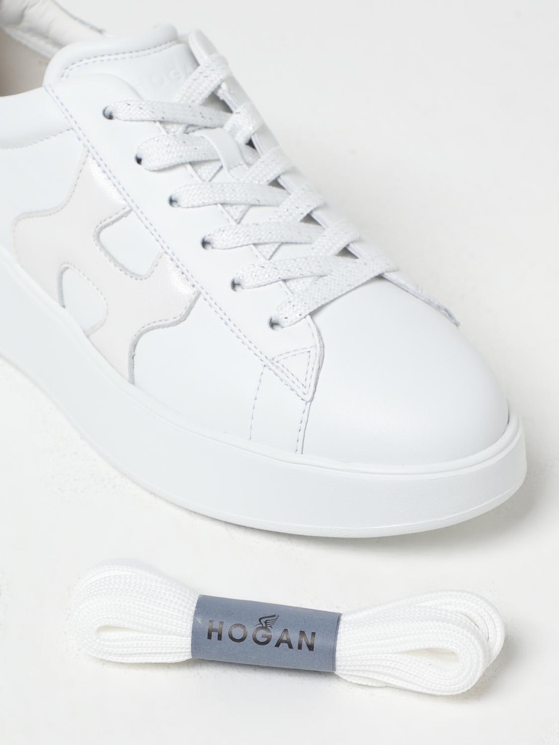 HOGAN SNEAKERS: Sneakers Rebel H564 Hogan in pelle , Bianco - Img 4