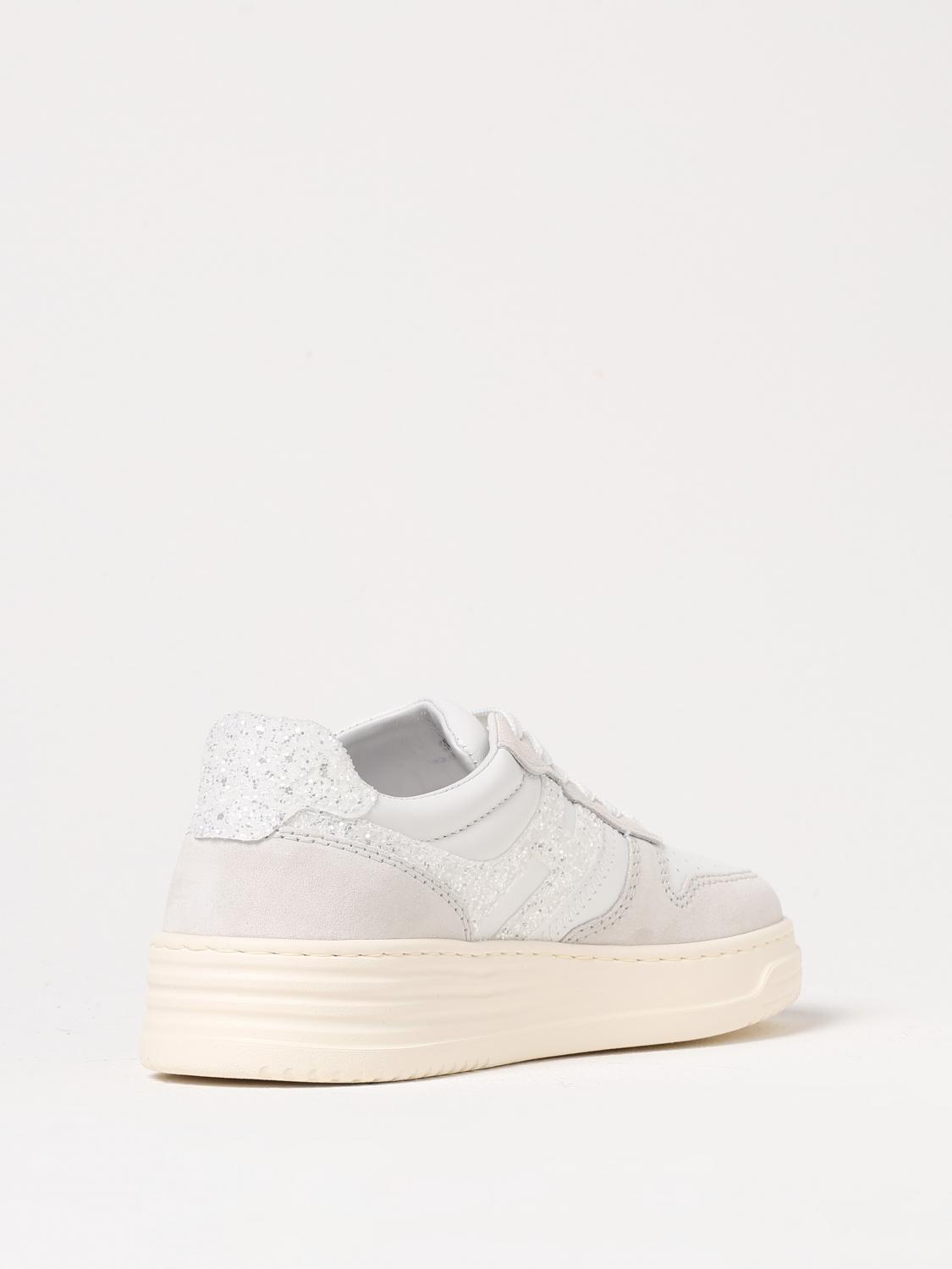 HOGAN SNEAKERS: Sneakers H630 Hogan in pelle con glitter , Bianco - Img 3