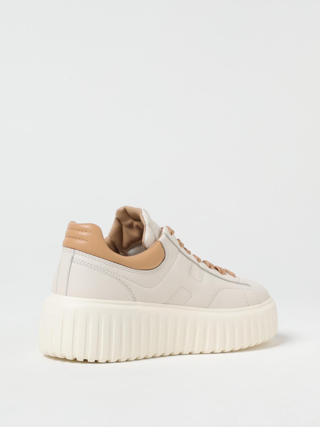 HOGAN SNEAKERS: Sneakers H-Stripe Hogan in pelle , Beige - Img 3