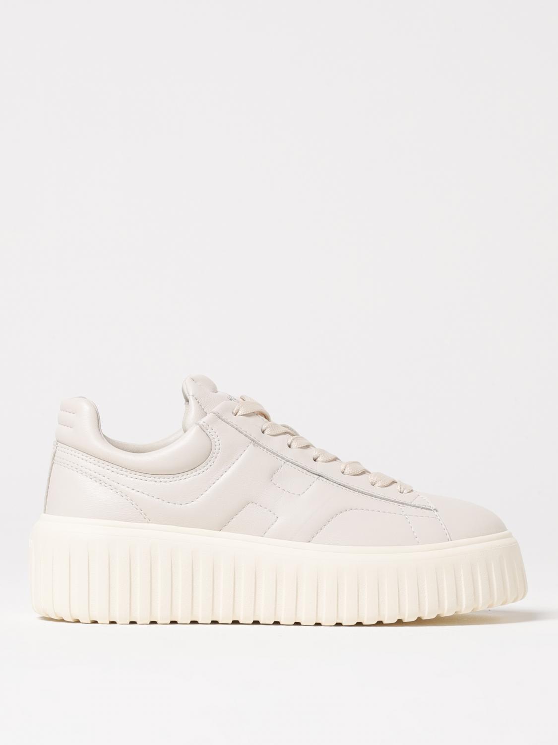 HOGAN SNEAKERS: Sneakers H-Stripe Hogan in pelle , Panna - Img 1