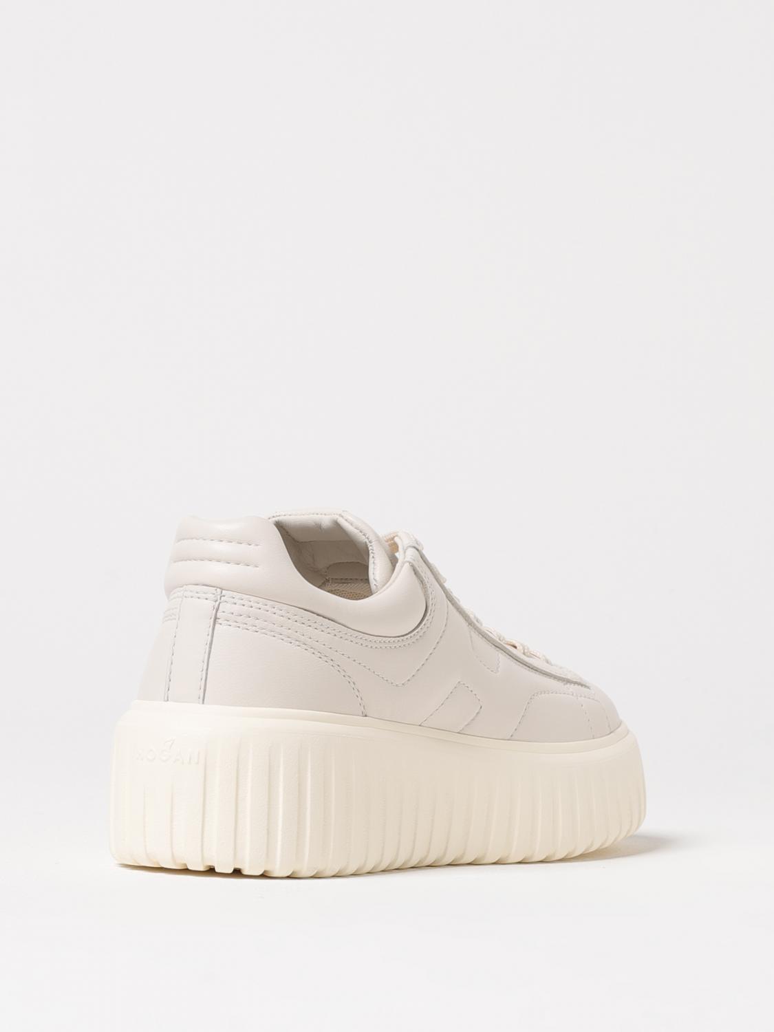 HOGAN SNEAKERS: Sneakers H-Stripe Hogan in pelle , Panna - Img 3