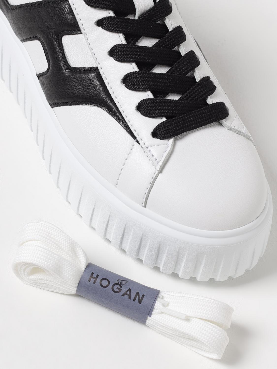 HOGAN SNEAKERS: Sneakers H-Stripe Hogan in pelle , Bianco - Img 4