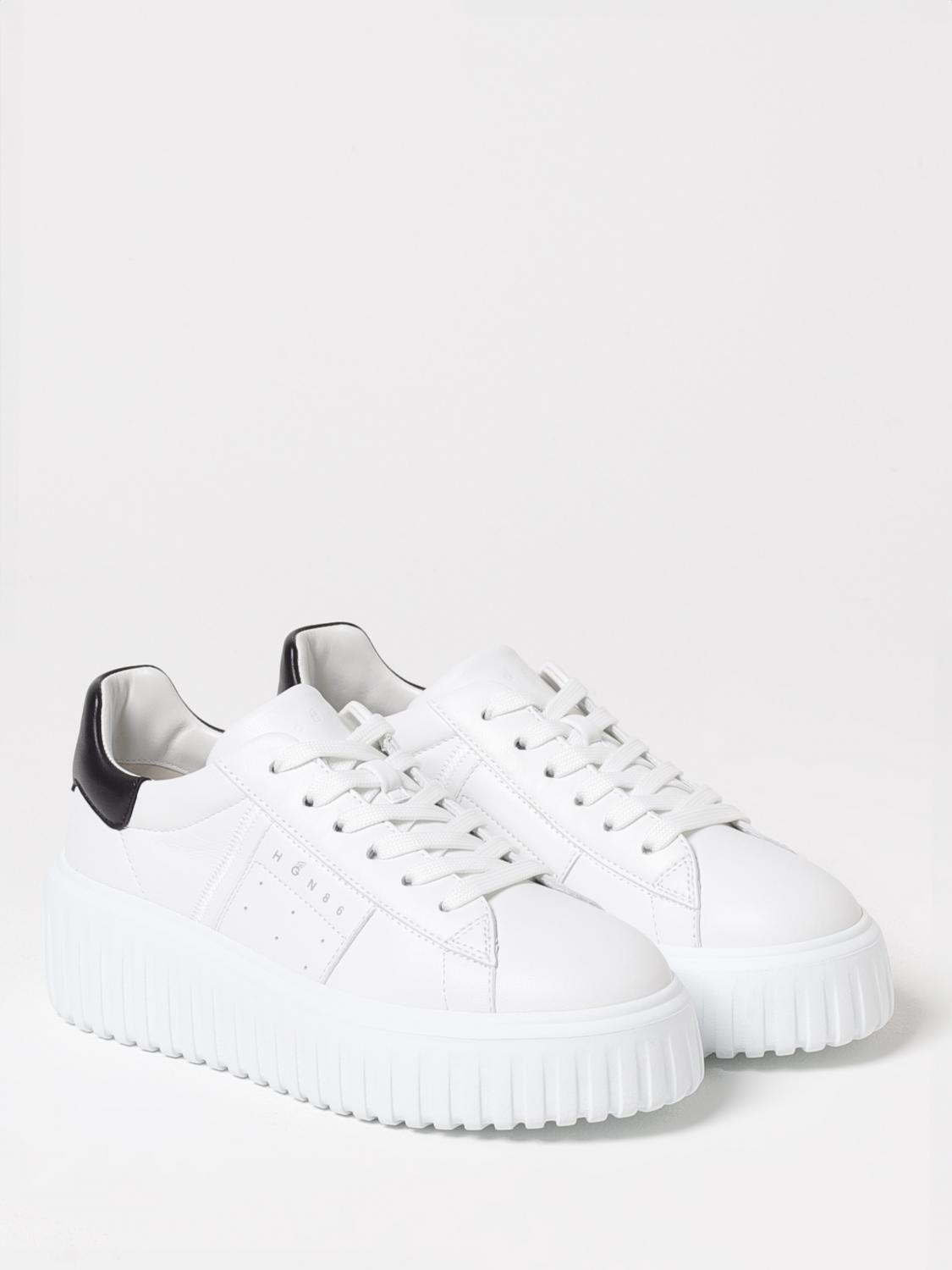 HOGAN SNEAKERS: Sneakers H-Stripe Platform Hogan in pelle , Bianco 1 - Img 2