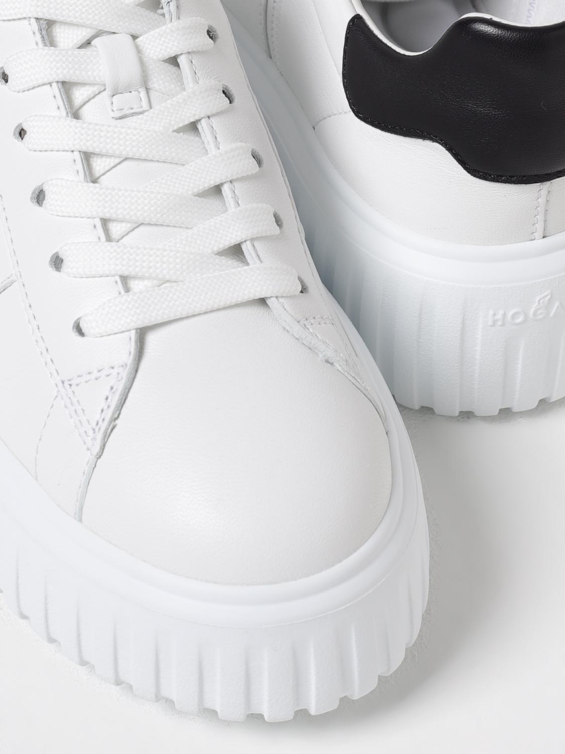 HOGAN SNEAKERS: Sneakers H-Stripe Platform Hogan in pelle , Bianco 1 - Img 4