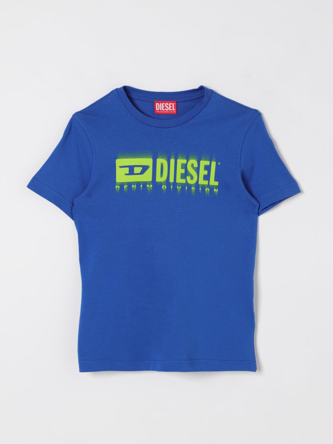 DIESEL T-SHIRT: T-shirt enfant Diesel, Bleu Royal - Img 1