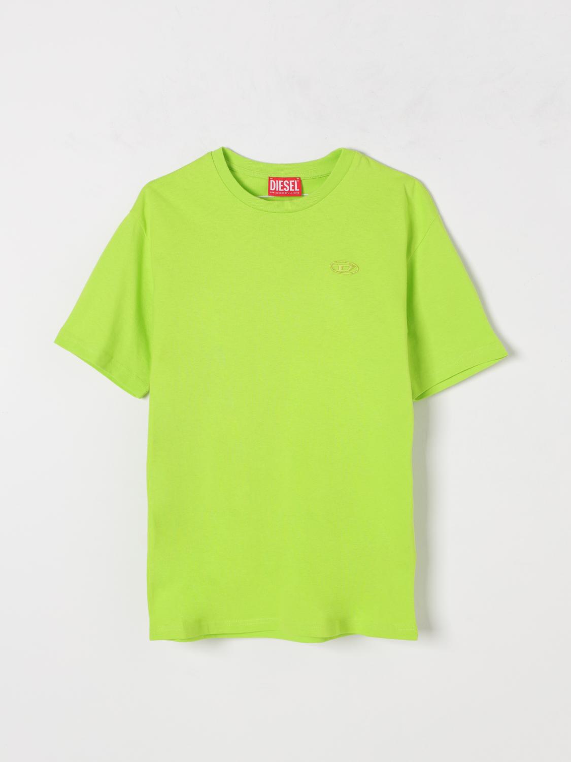 DIESEL T-SHIRT: T-shirt in cotone con logo Oval D Diesel, Verde - Img 1