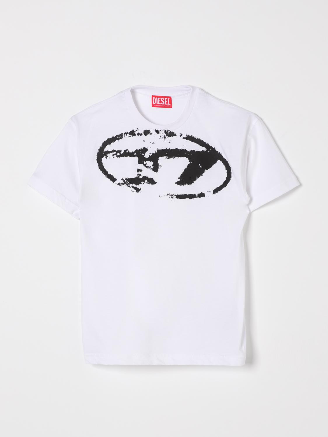 DIESEL T-SHIRT: T-shirt kids Diesel, White - Img 1