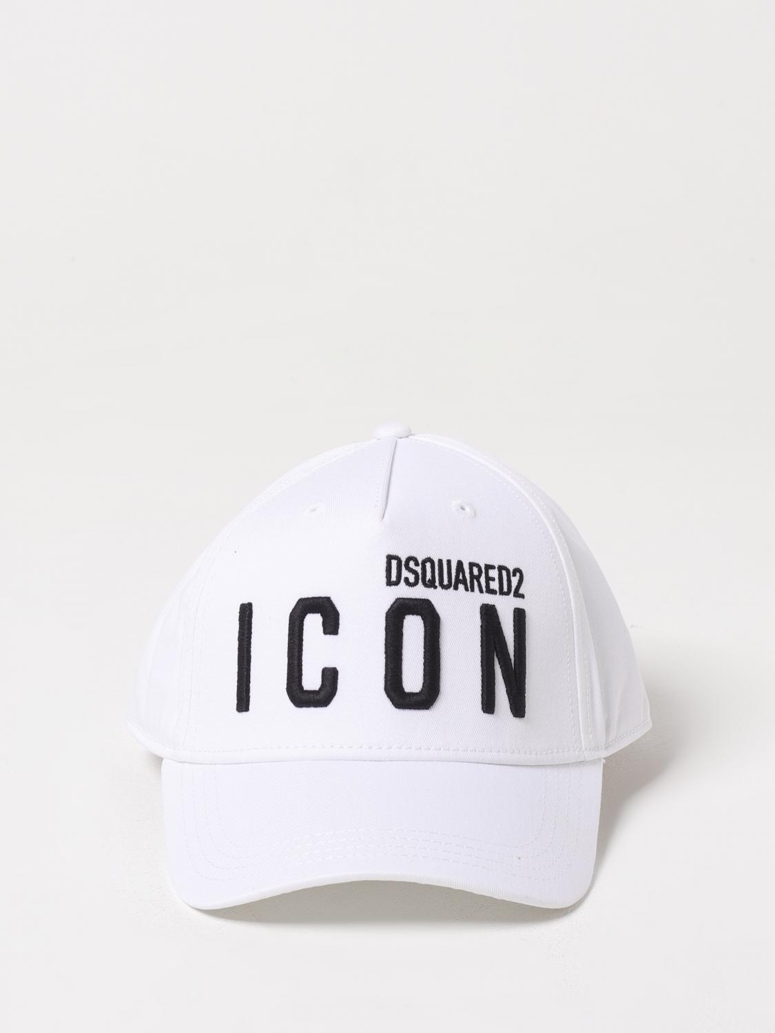 DSQUARED2 CAPPELLO BAMBINO: Cappello Icon Dsquared2 in cotone , Bianco - Img 2