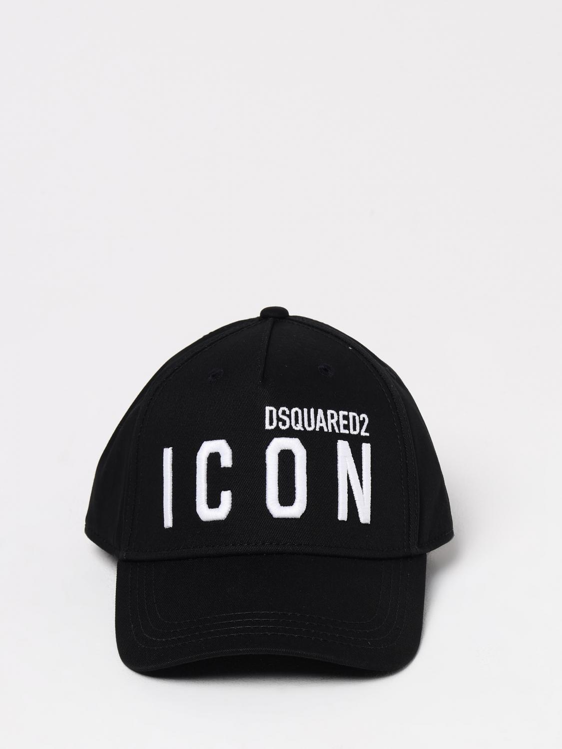 DSQUARED2 CAPPELLO BAMBINO: Cappello Icon Dsquared2 in cotone , Nero - Img 2