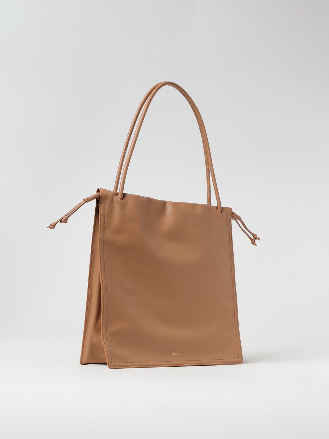 COCCINELLE BORSA A SPALLA: Borsa Dulse Coccinelle in pelle , Beige - Img 2