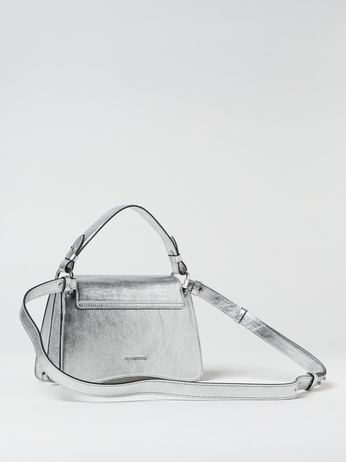 COCCINELLE HANDBAG: Shoulder bag woman Coccinelle, Silver - Img 2