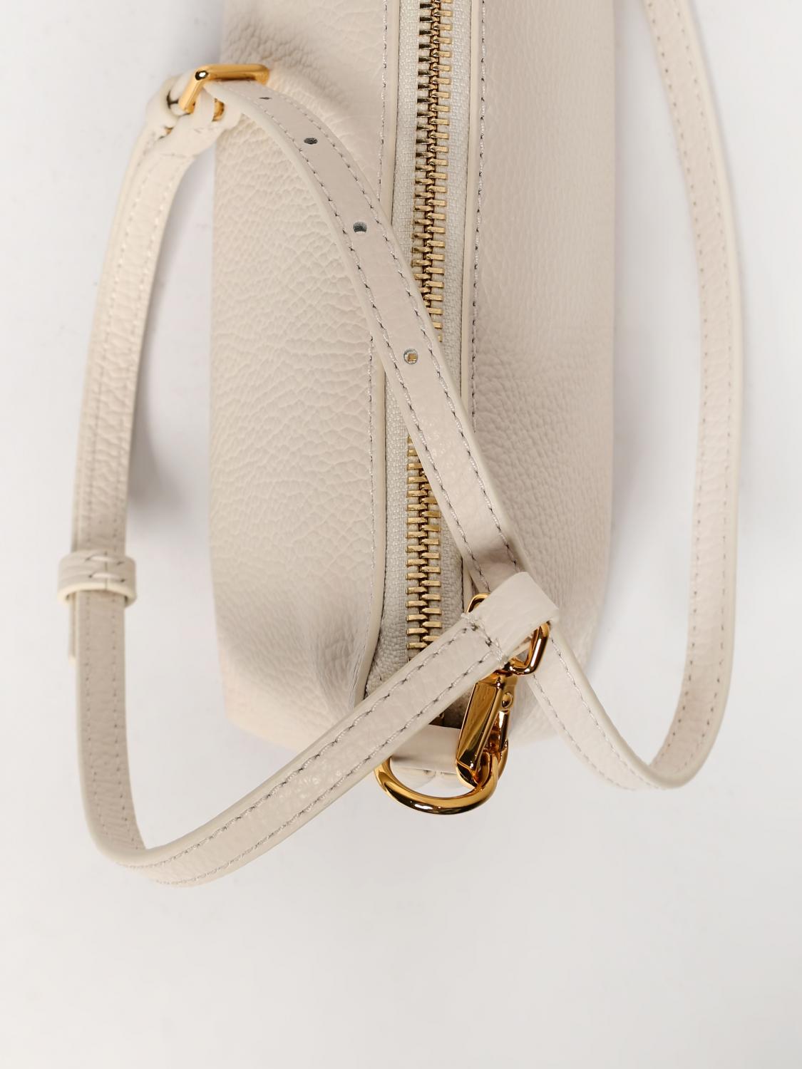 COCCINELLE MINITASCHE: Aura Tasche aus genarbtem Leder Coccinelle, Weiß - Img 3